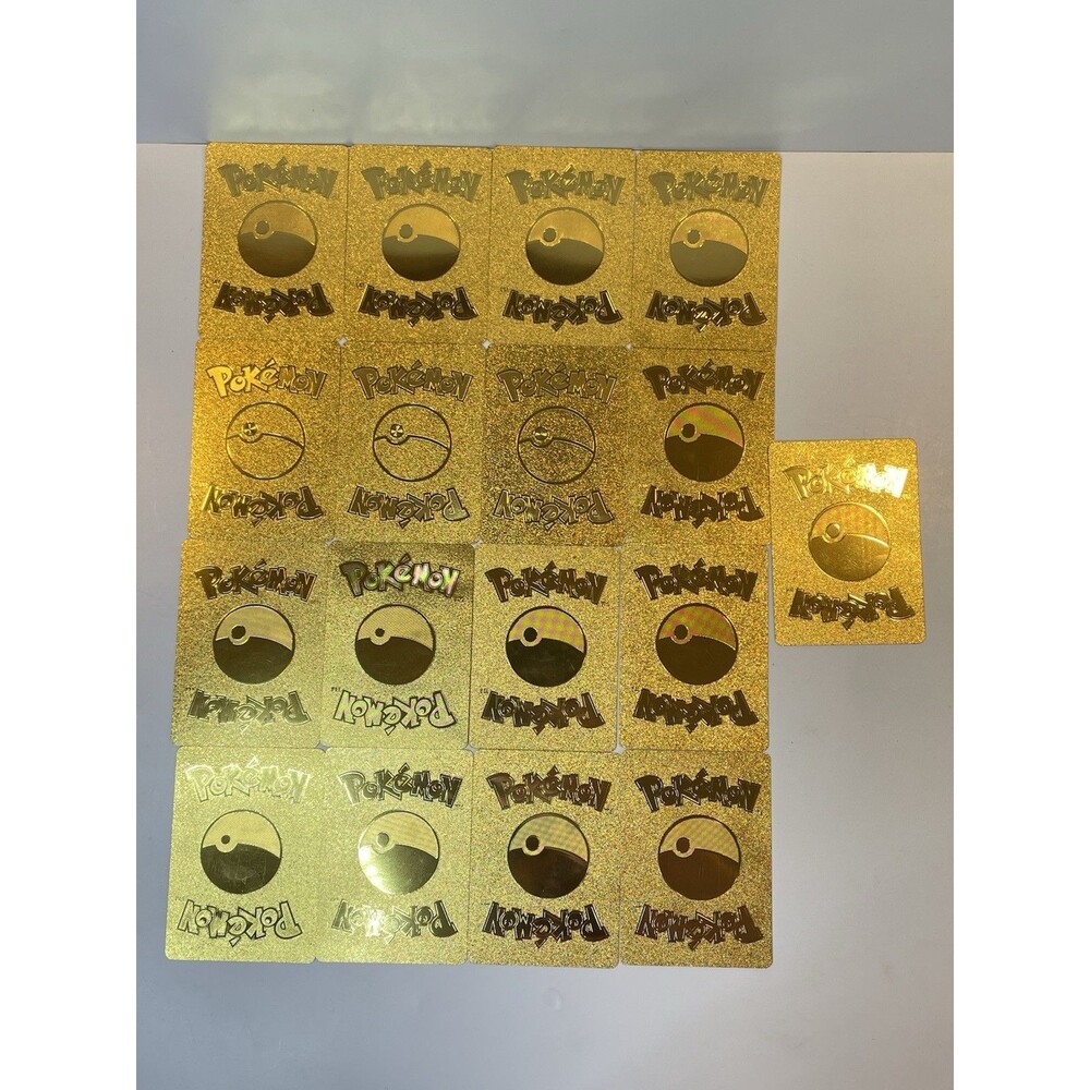 Charizard Pokemon Gold Full Art Card Lot of 16 Fan Art Novelty Rainbow Rare - Picture 7 of 7